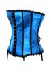 Jacquard Strapless Corset, Blue